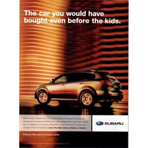 2008 Subaru Tribeca Crossover Vintage Print Ad Bought Before the Kids Wall Art